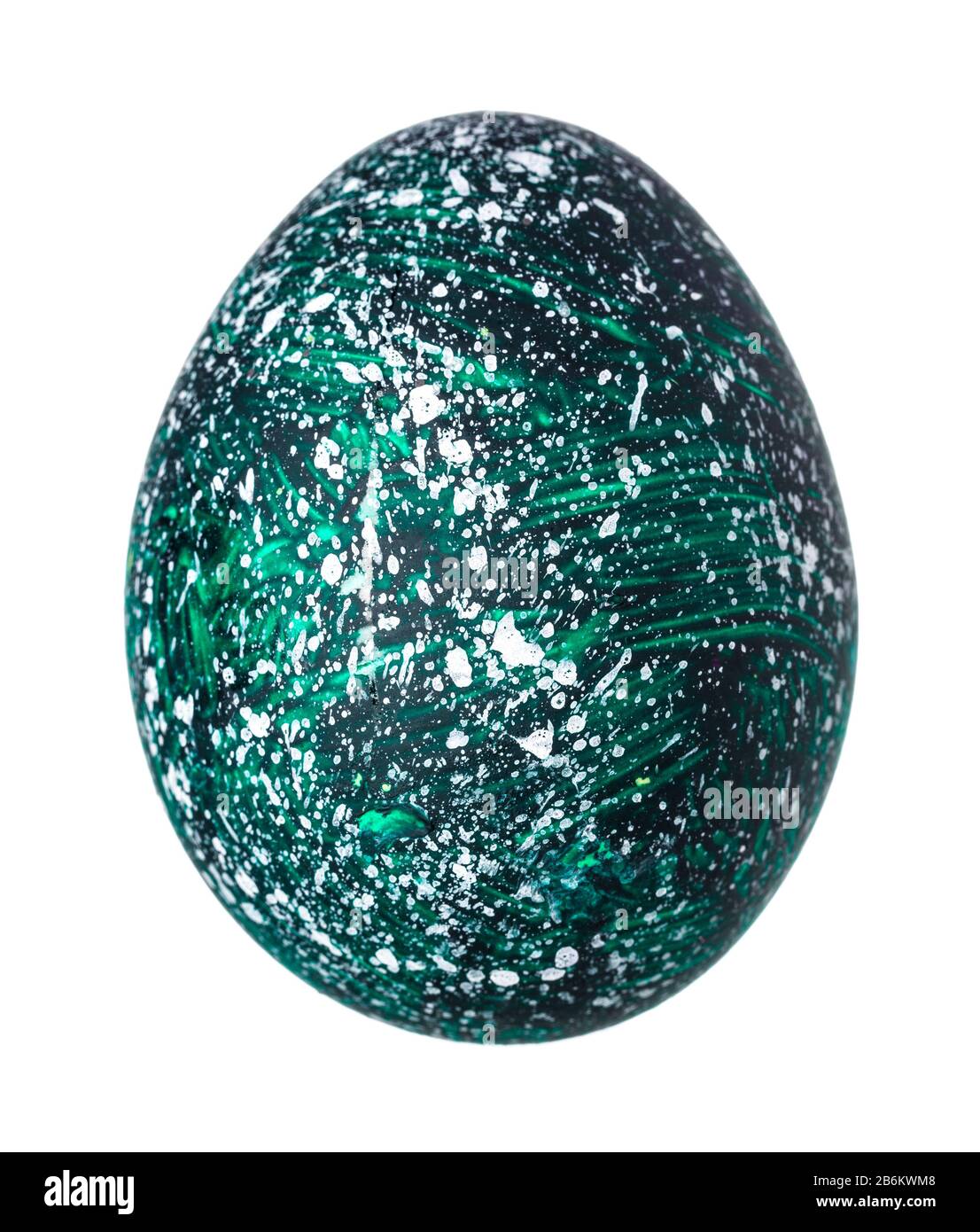 Colorful Easter Egg isolated on white creative photo Stock Photo - Alamy