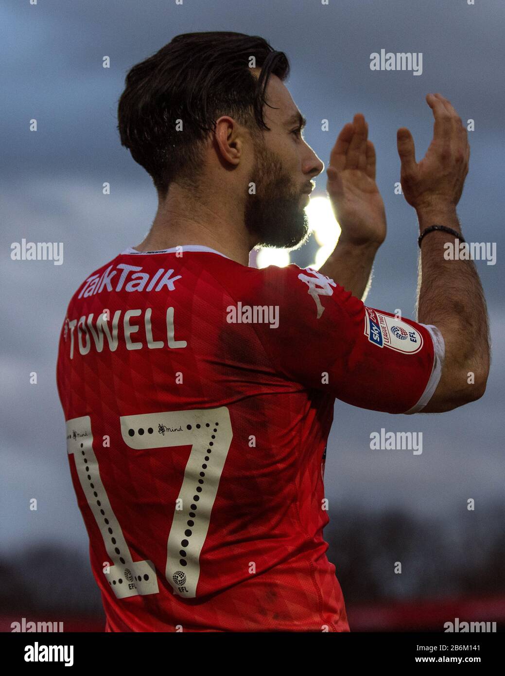 Richie Towell. Salford City FC 2-0 Bradford City FC. The Peninsula Stadium. Skybet League Two. 07/03/20. Stock Photo