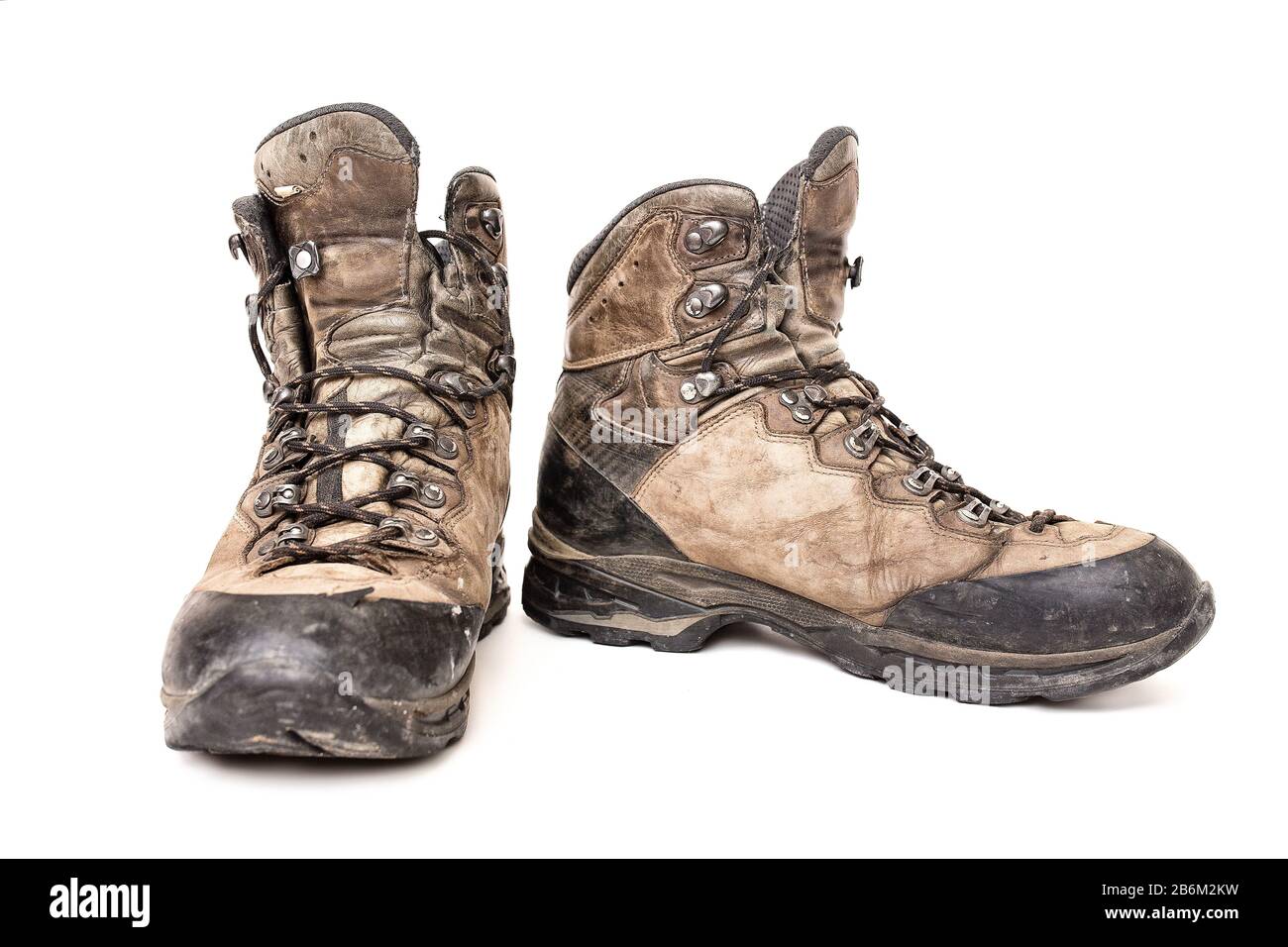 Hiking boots isolated on white background Stock Photo