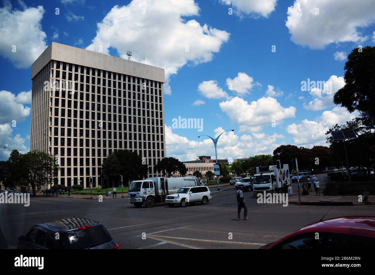 Simbabwe. 19th Feb, 2020. Buildings in the city of Bulawayo in Zimbabwe ...