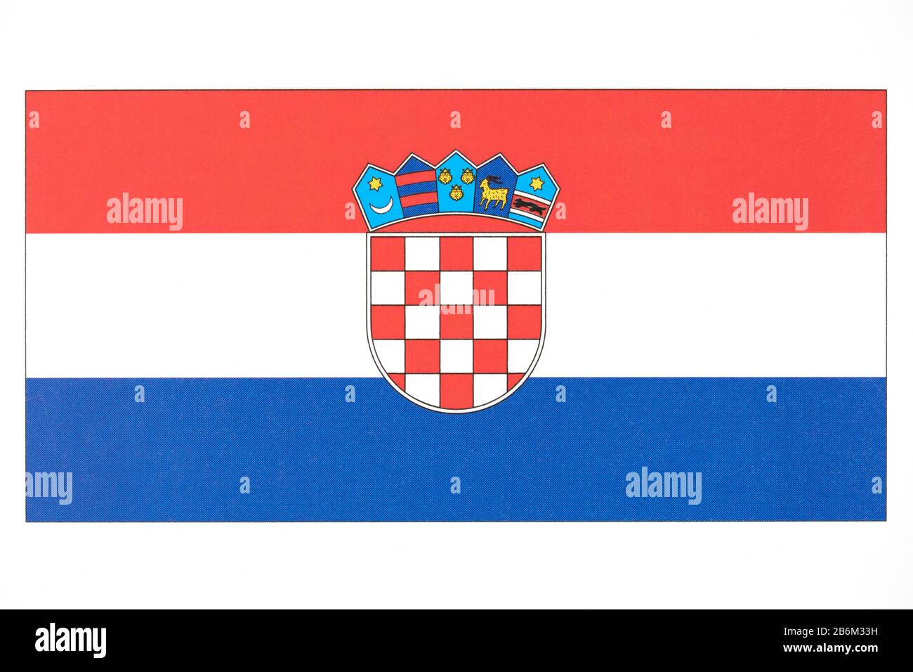 National flag of Croatia. Stock Photo