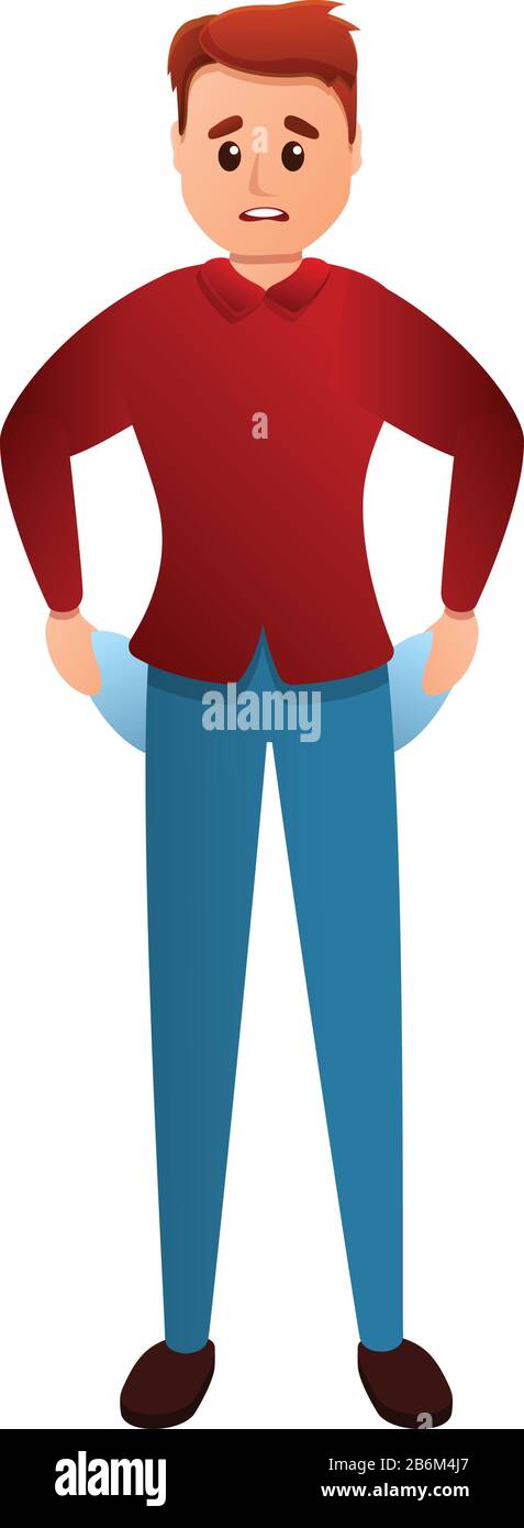 Unemployed student icon. Cartoon of unemployed student vector icon for ...