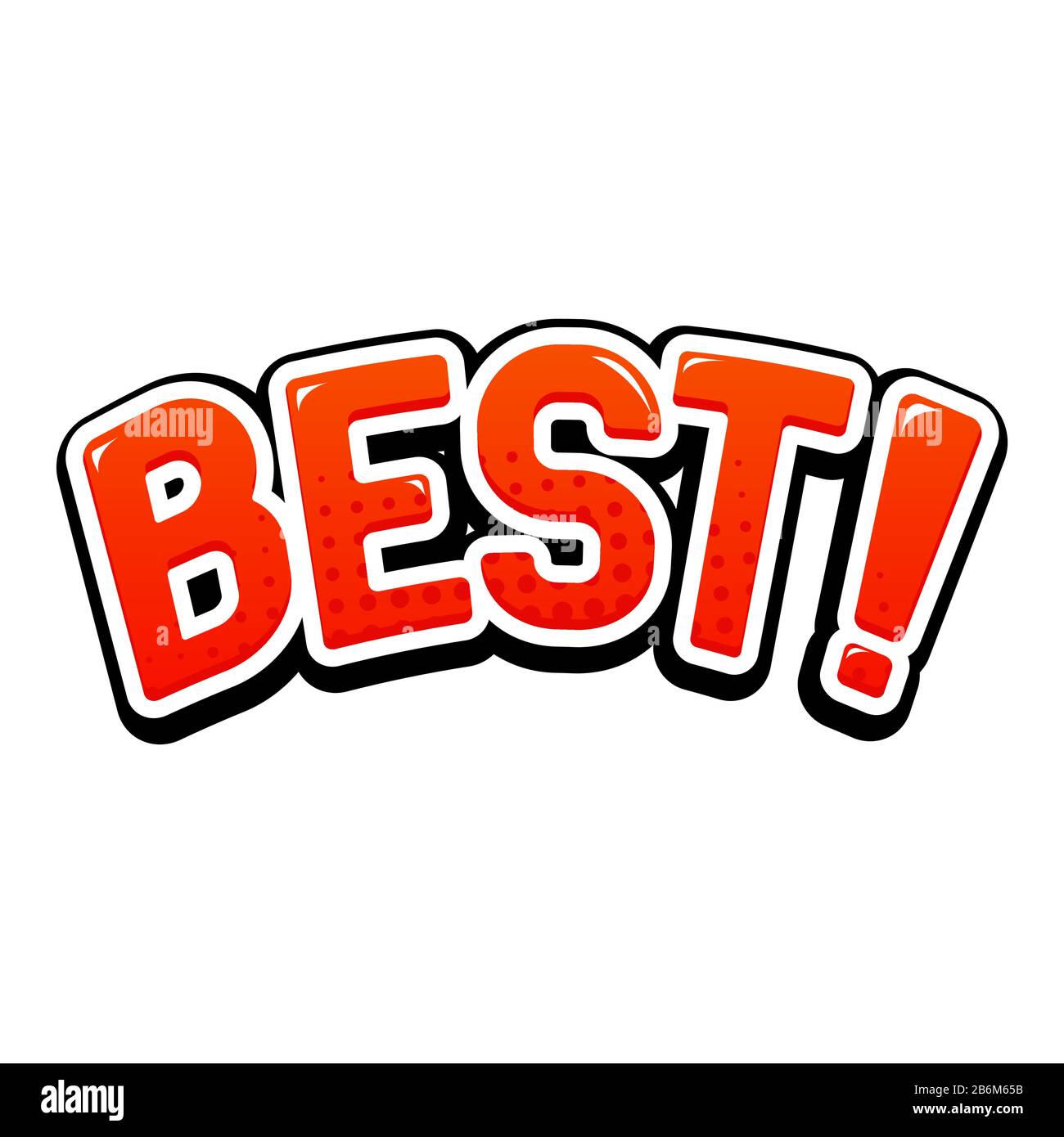 Best. Red text in capitals Stock Vector Image & Art - Alamy