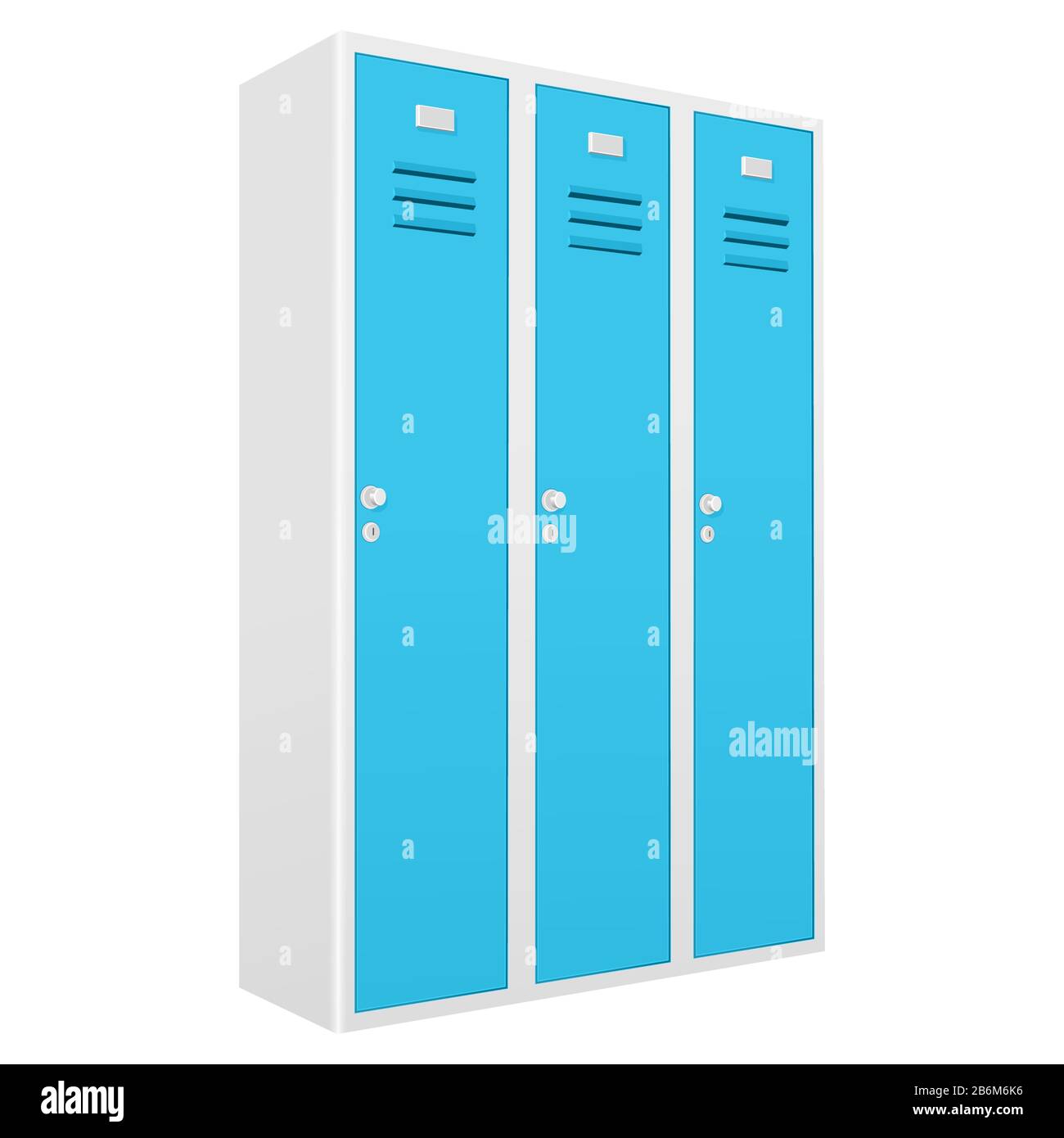 Blue lockers row Stock Vector Image & Art Alamy