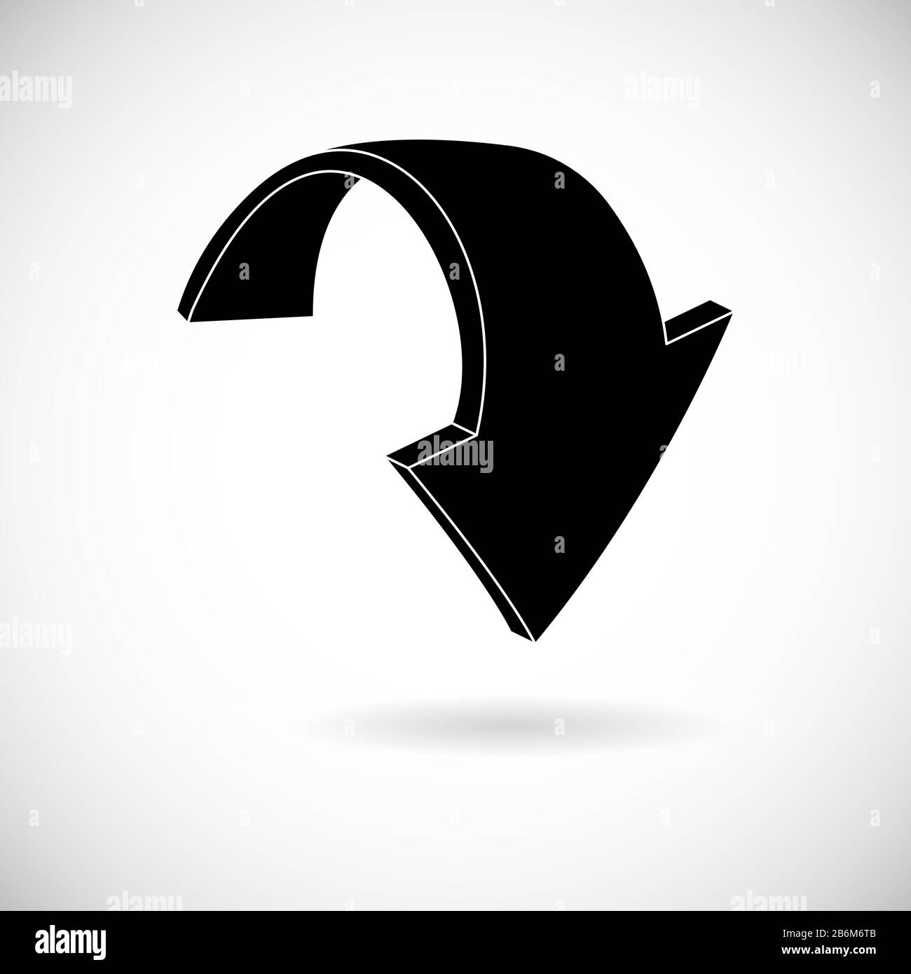 Downwards arrow Black and White Stock Photos & Images - Alamy