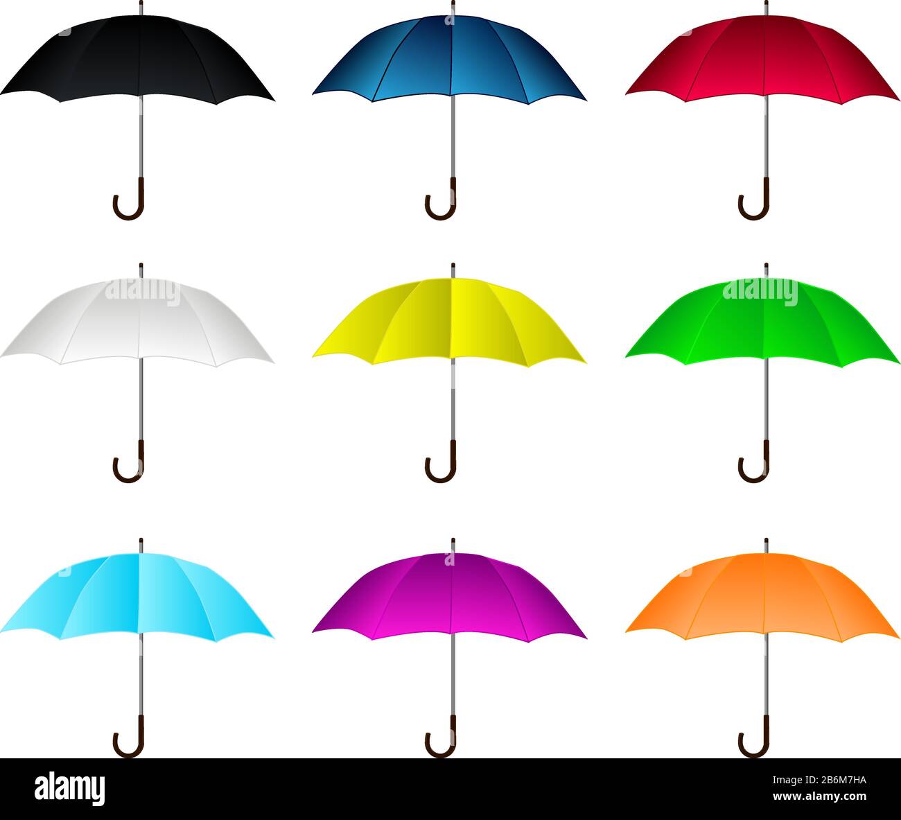 Umbrella set Stock Vector