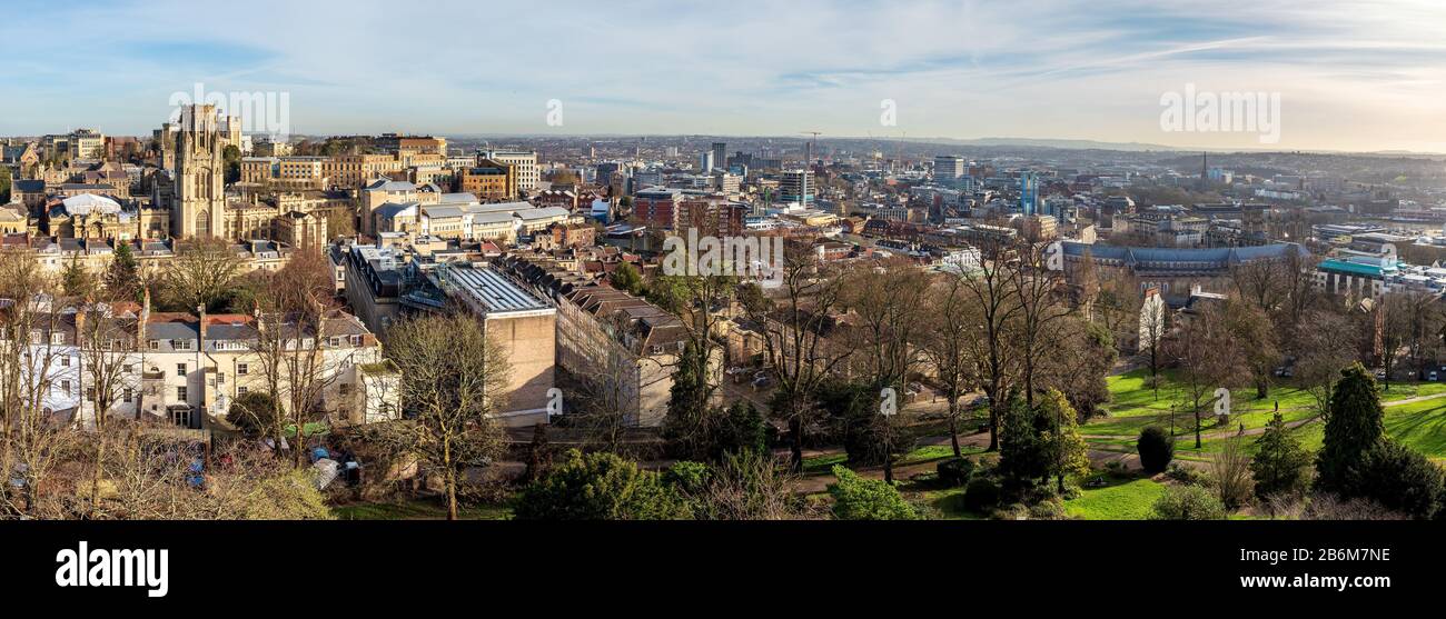 The view across the UK city of Bristol looking north Stock Photo