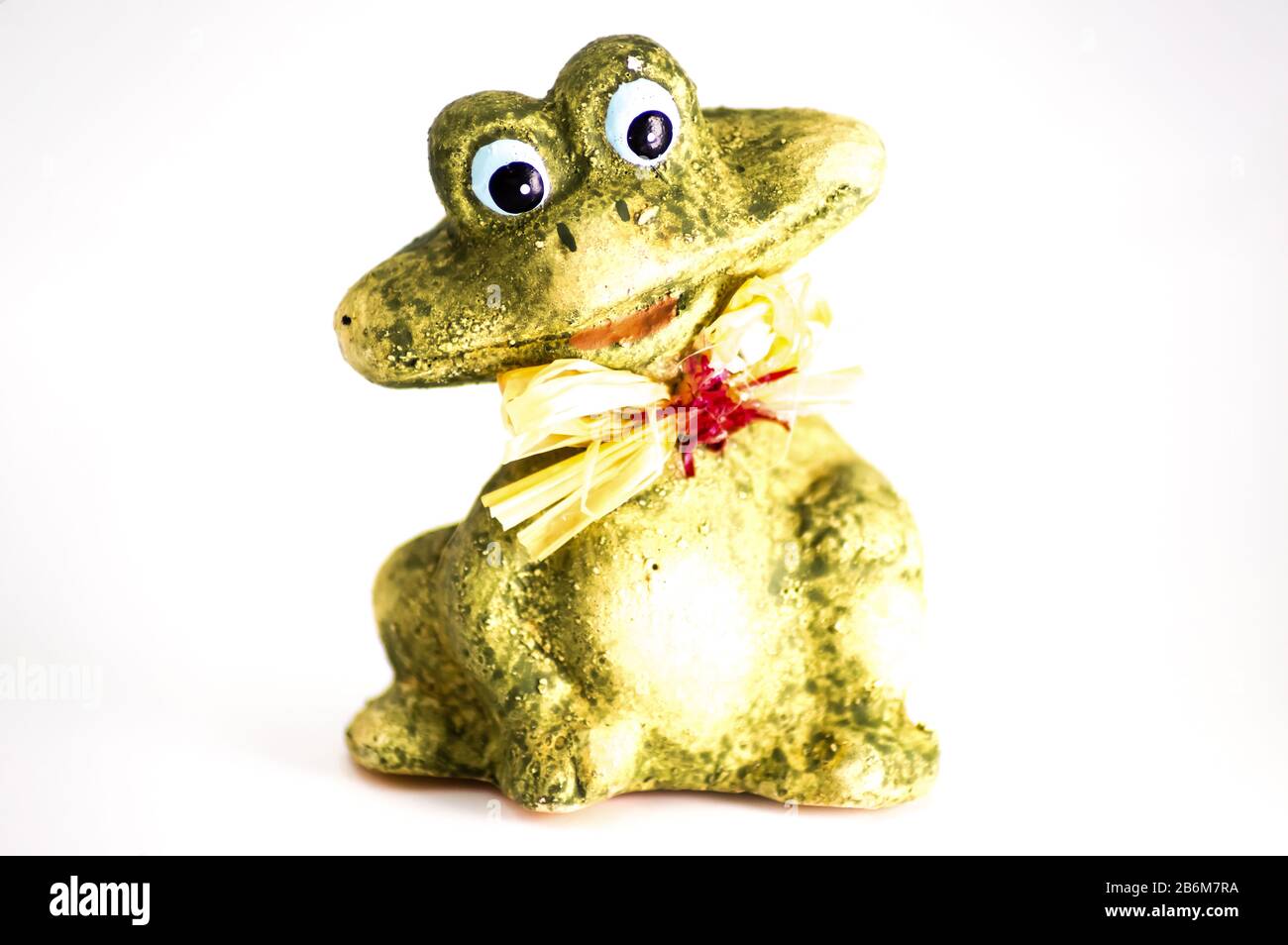 Green frog isolate on a white background Stock Photo - Alamy