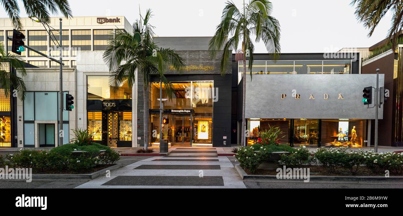 Rodeo Drive in Beverly Hills Editorial Image - Image of boutique, famous:  80810965