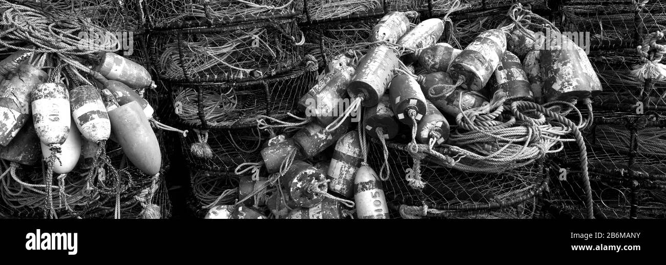 Close-up of crab pots, Humboldt County, California, USA Stock Photo