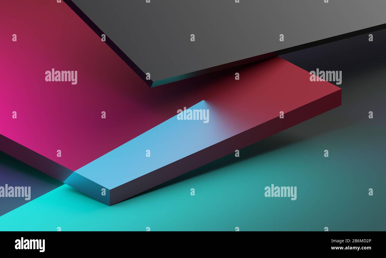Abstract 3d render, modern background design with geometric shapes ...