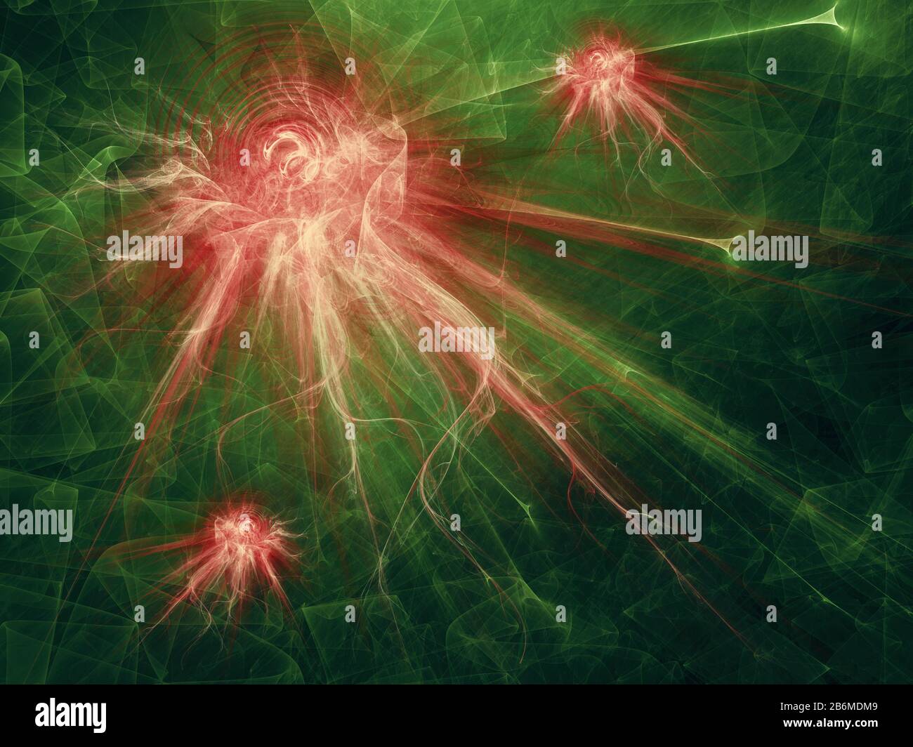 corona virus illustration. abstract fractal graphic background Stock Photo