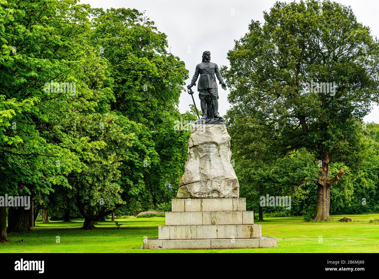 Oliver Cromwell statue, Wythenshawe Park, Manchester Stock Photo
