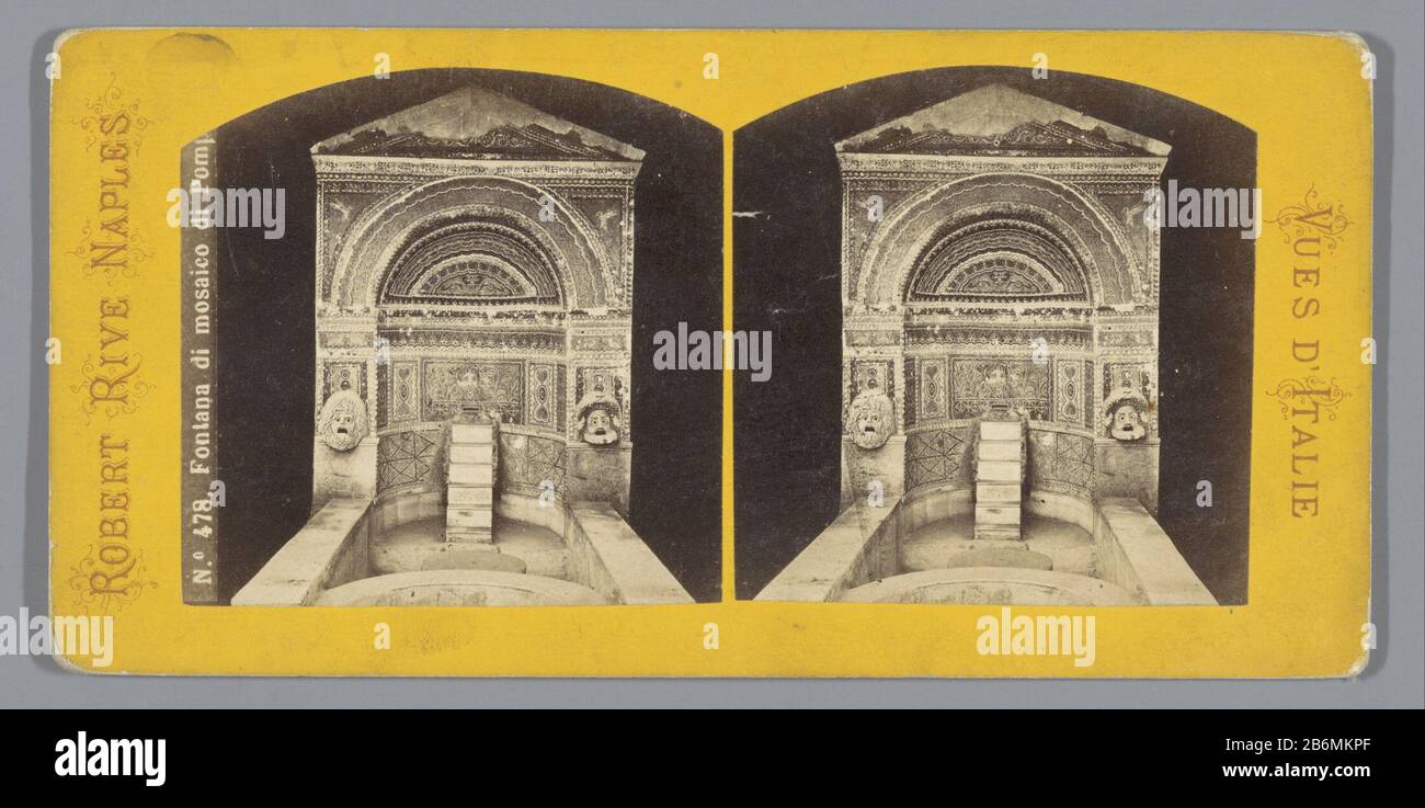 Fountain Decorated With Mosaic In Pompeifontana Di Mosaico Di Pompei Title Object Vues D Italie Series Title Object Property Type Stereo Picture Item Number Rp F F Inscriptions Brands Number Recto No