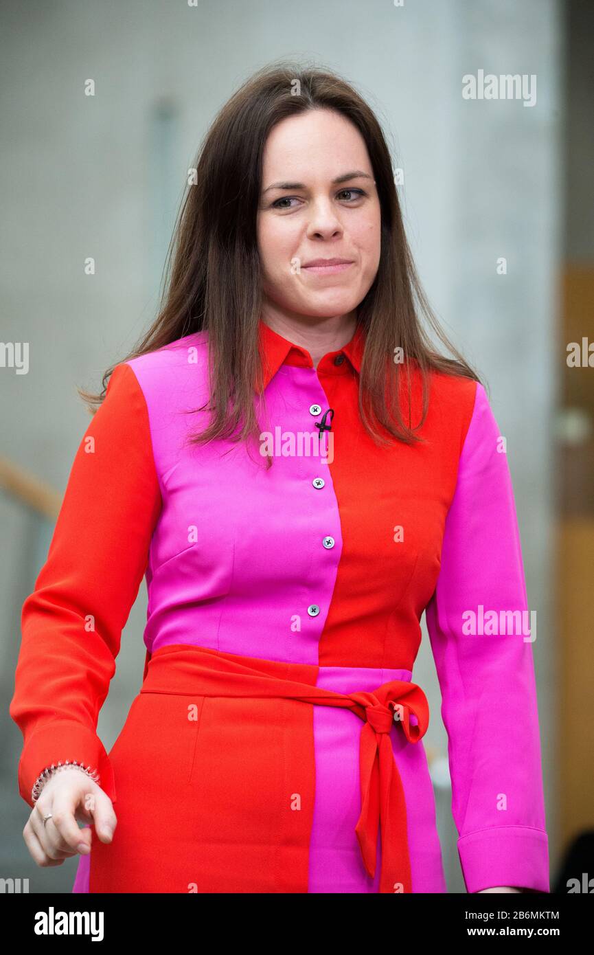 Edinburgh, UK. 11th Mar, 2020. Pictured: Kate Forbes MSP - Cabinet Secretary for Finance, Scottish National party (SNP). Scenes from inside the Scottish Parliament. Credit: Colin Fisher/Alamy Live News Stock Photo