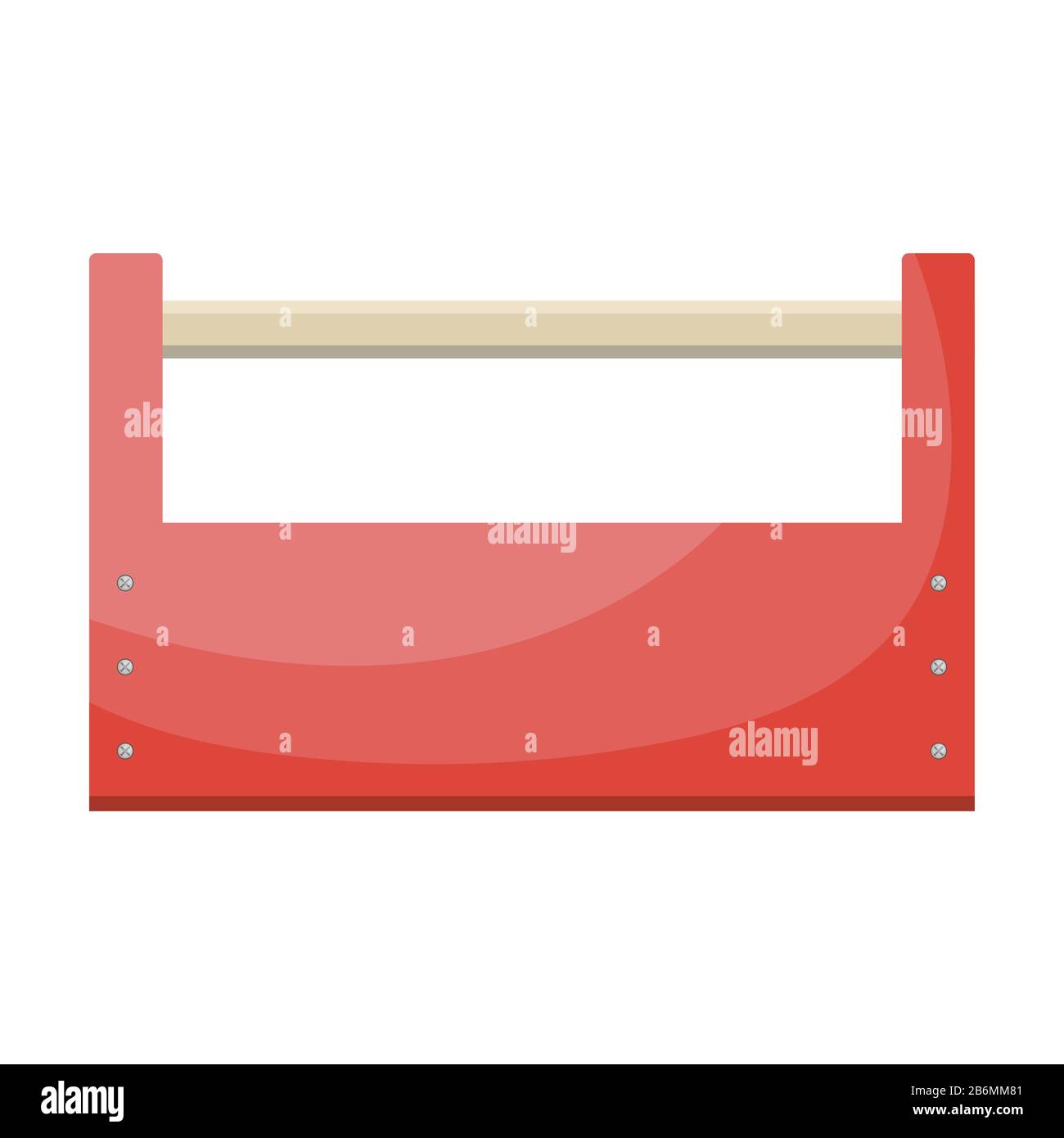 Cartoon Empty Red Toolbox Vector Illustration Stock Vector Image 