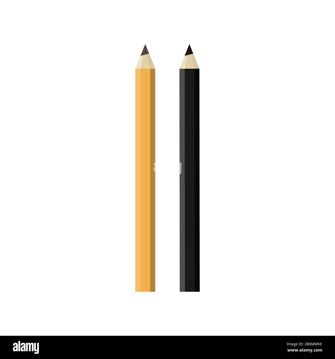 Cartoon black pencils . Vector illustration Stock Vector Image & Art ...