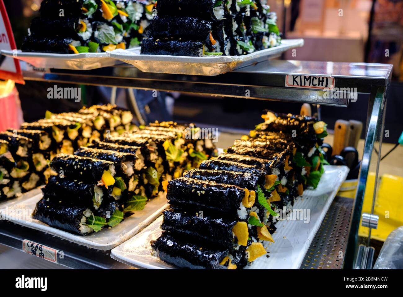 Roll Food Display The rice roll on display at the market Stock Photo - Alamy