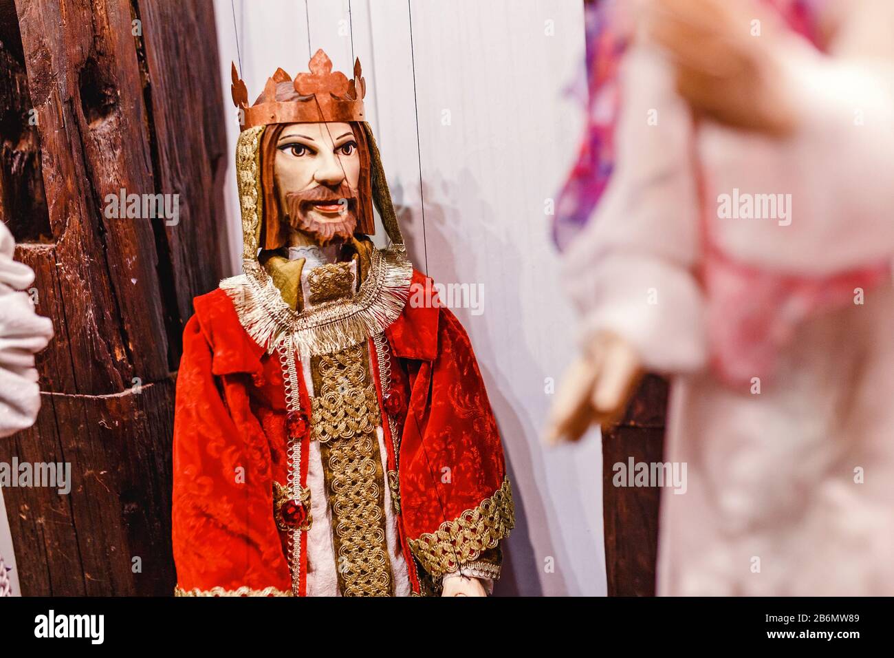 Colorful wooden puppets dolls in the shop Stock Photo Alamy