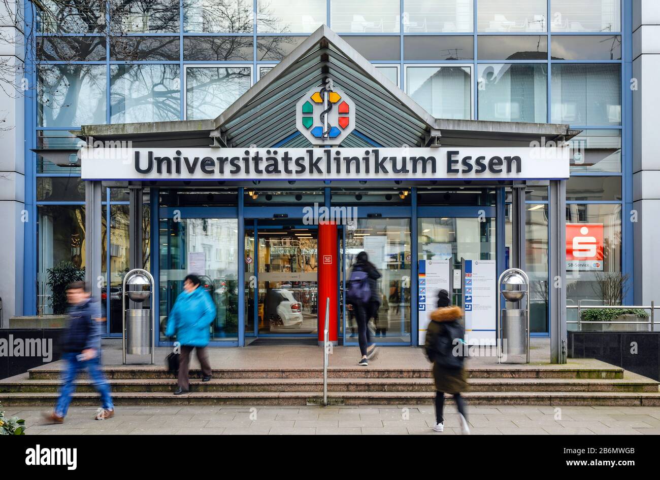 Essen, Ruhr Area, North Rhine-Westphalia, Germany - University Hospital Essen. Essen, Ruhrgebiet, Nordrhein-Westfalen, Deutschland - Universitaetsklin Stock Photo