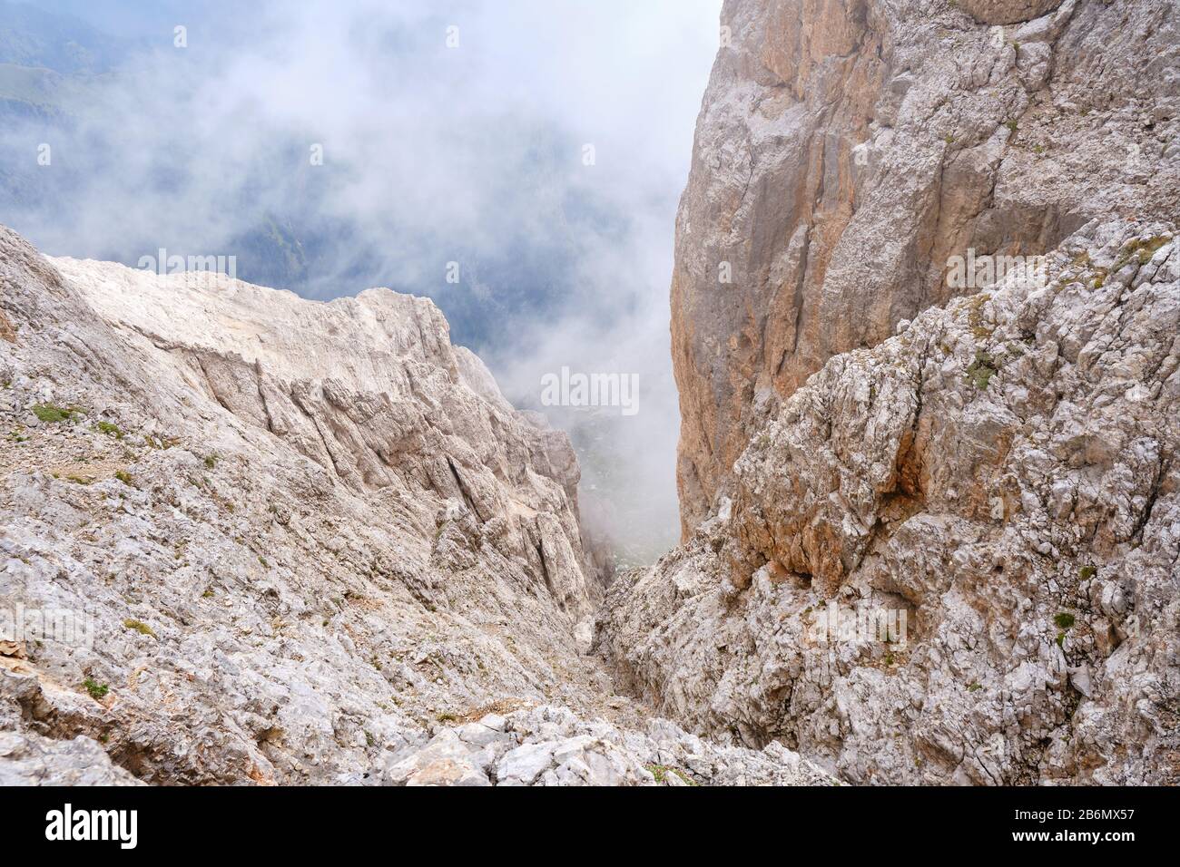 Mountaineering on famous via ferrata hi res stock photography and