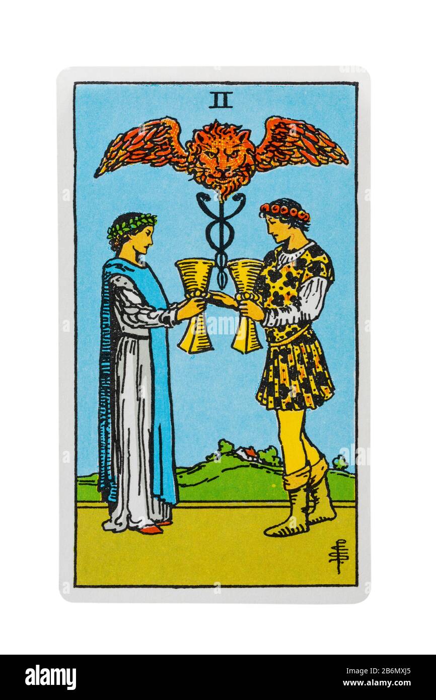 Tarot card 2 of cups hi-res stock photography and images - Alamy