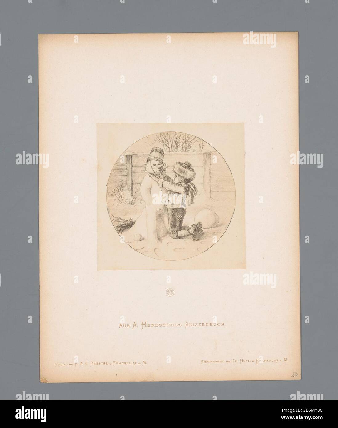 Regeren Melodramatisch Blauwdruk Fotoreproductie van een schets van een schoenmaker en een vogel, door  Albert Hendschel Aus A Hendschel's Skizzenbuch (serietitel op object) This  photo is part of a folder with 50 images on 48