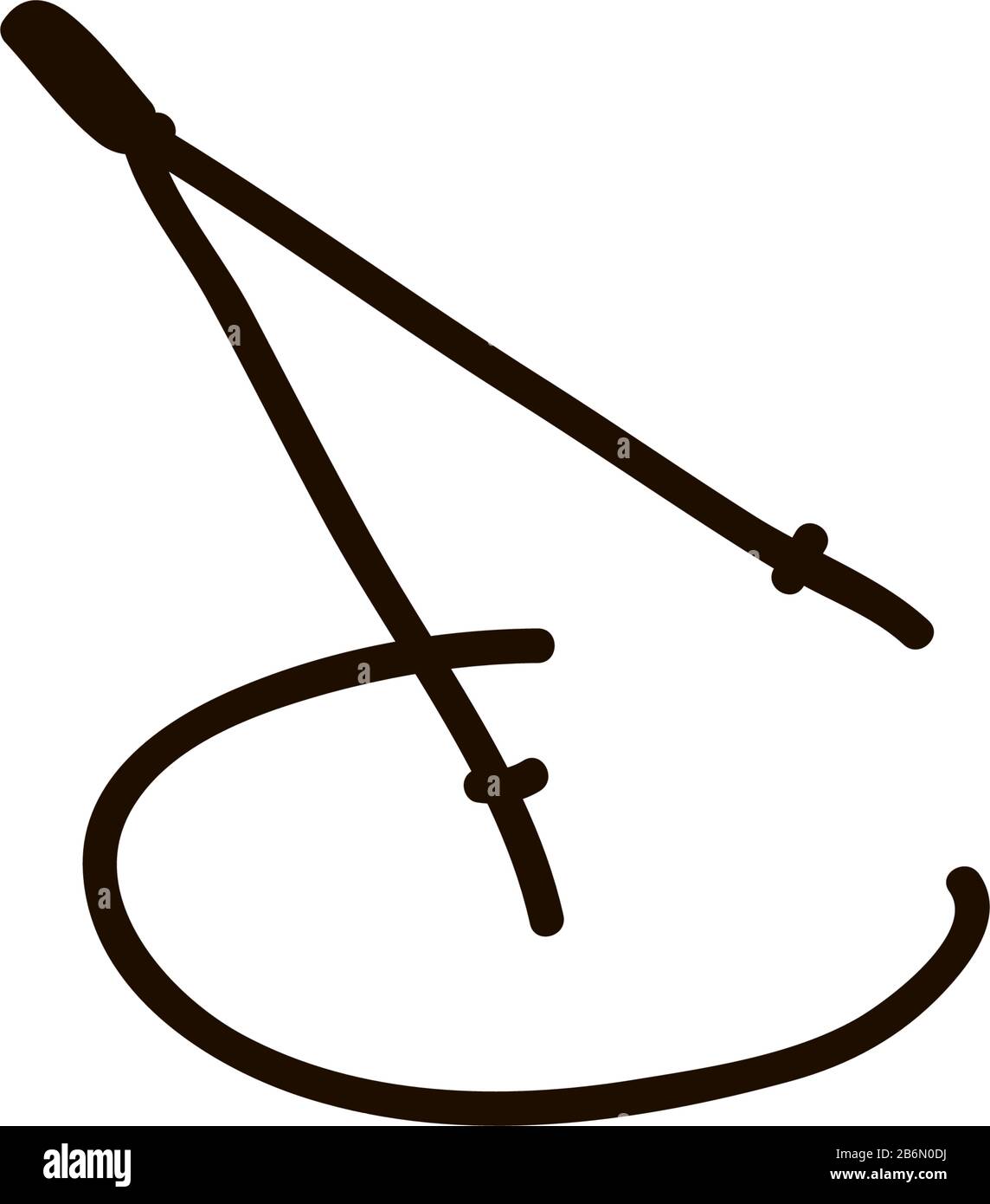 illustration of a compass Stock Vector