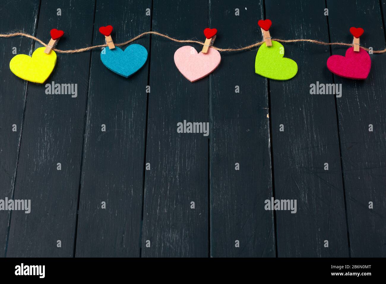 Valentines day red heart on old wood. Holidays background Stock Photo ...