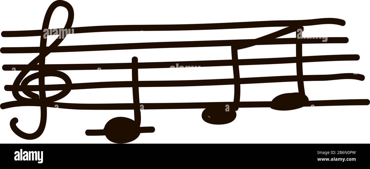 Music notes, musical design element, isolated, vector illustration