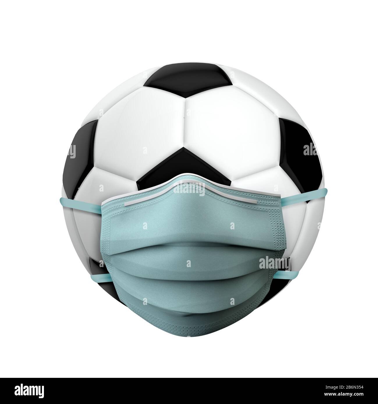 Download Football Sports Ball Wearing A Medical Protective Mask 3d Render Stock Photo Alamy PSD Mockup Templates