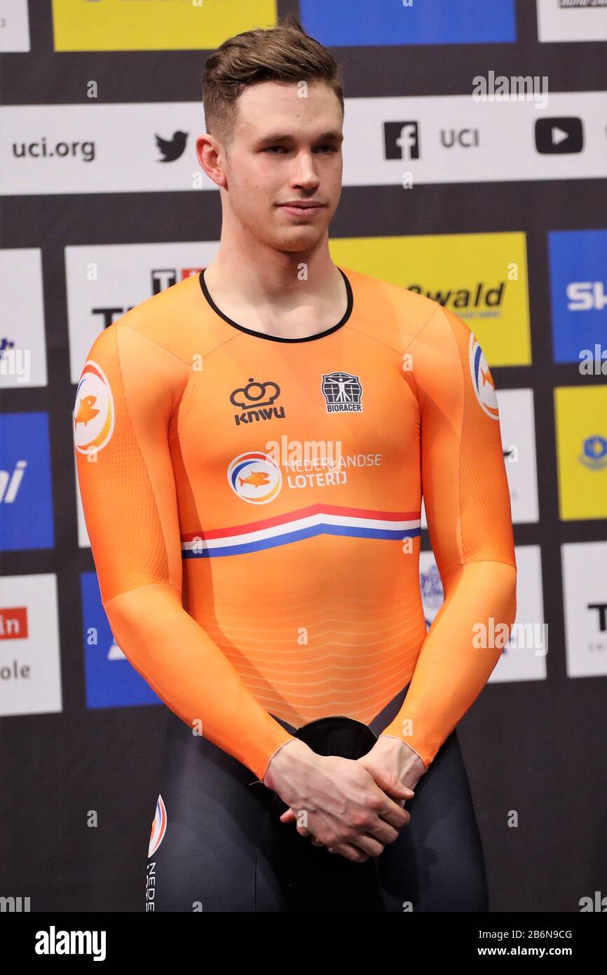 Harrie Lavreysen Of Nederlandt Men S Sprint Podium During The 2020 Uci Track Cycling World Championships Presented