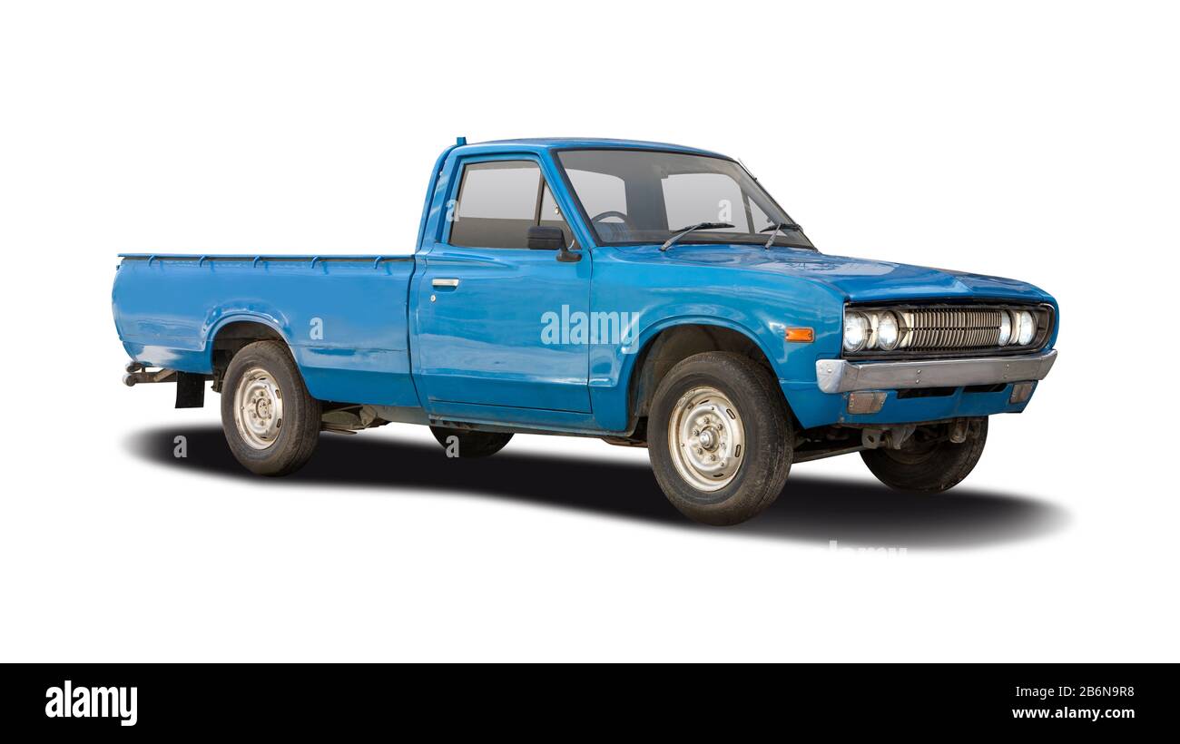 Classic Japanese pickup truck isolated on white Stock Photo Alamy