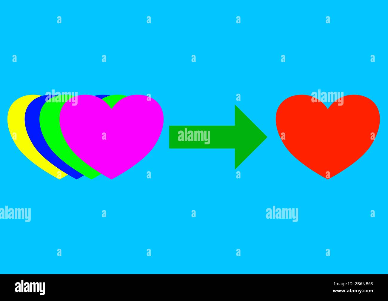 The arrow indicates the path to the heart. Stock Vector
