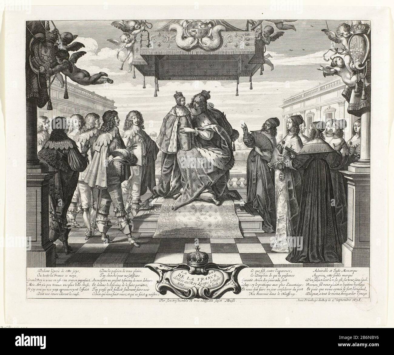 Audienz vor König Ludwig XIV. in Fontainebleau am 29.07.1664. Lithografie von 1902 main image 1