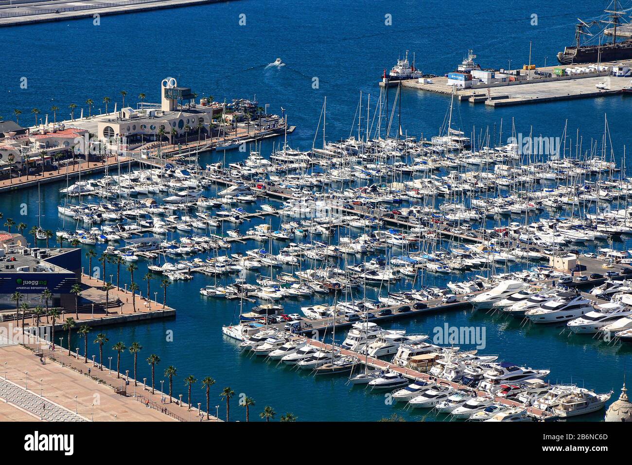 Alicante, Spain 06/15/2019: modern marina in the city of Alicante Stock Photo
