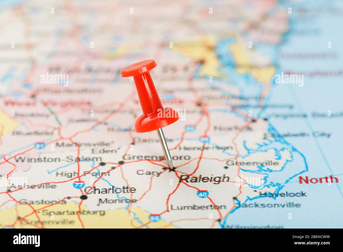 Raleigh south carolina map hi-res stock photography and images - Alamy