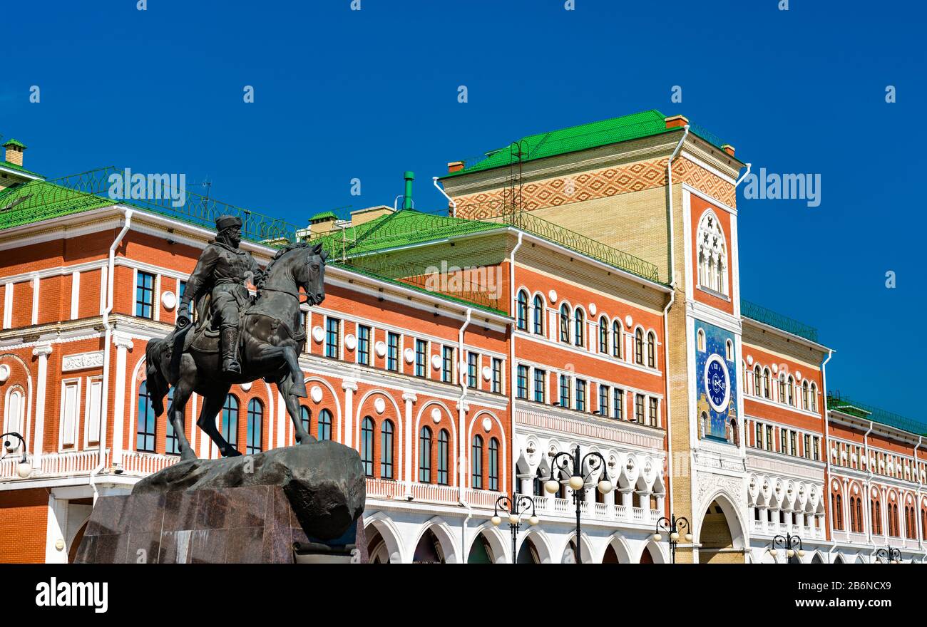 Monument to Ivan Obolensky-Nogotkov, founder of Yoshkar-Ola in Russia Stock Photo