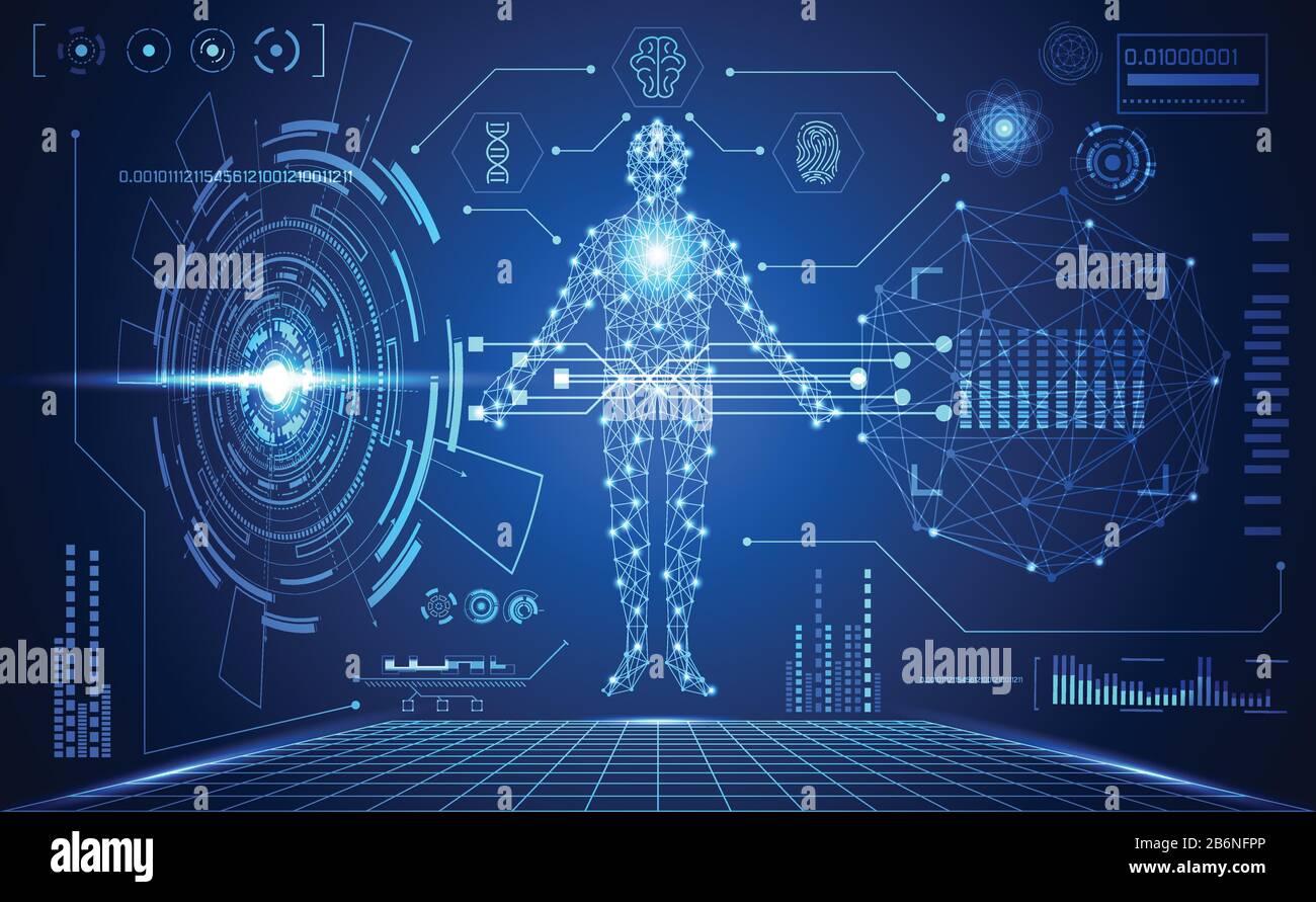 abstract technology ui futuristic human medical hud interface hologram ...