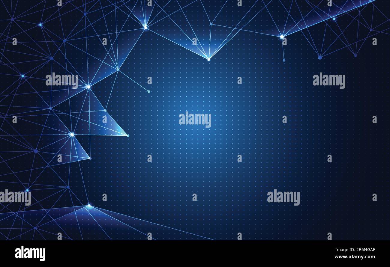Modern abstract network science connection technology internet and ...