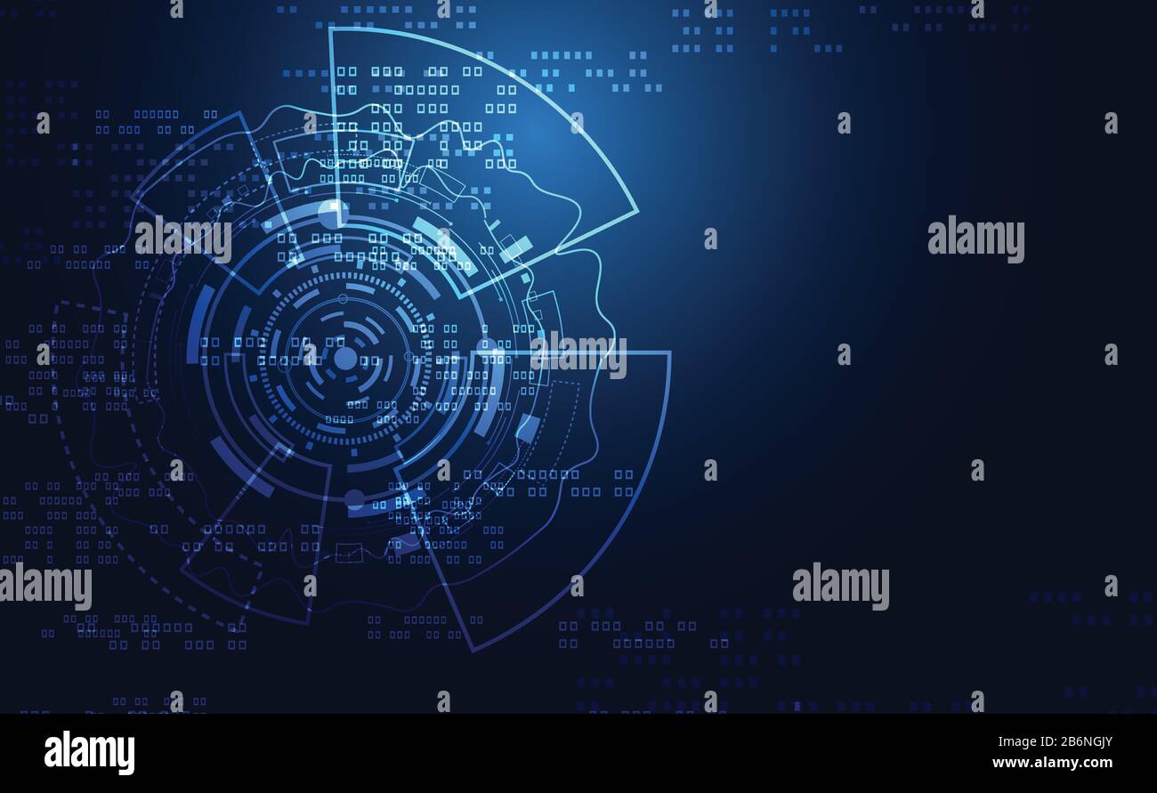 Modern Abstract technology concept communication circle digital