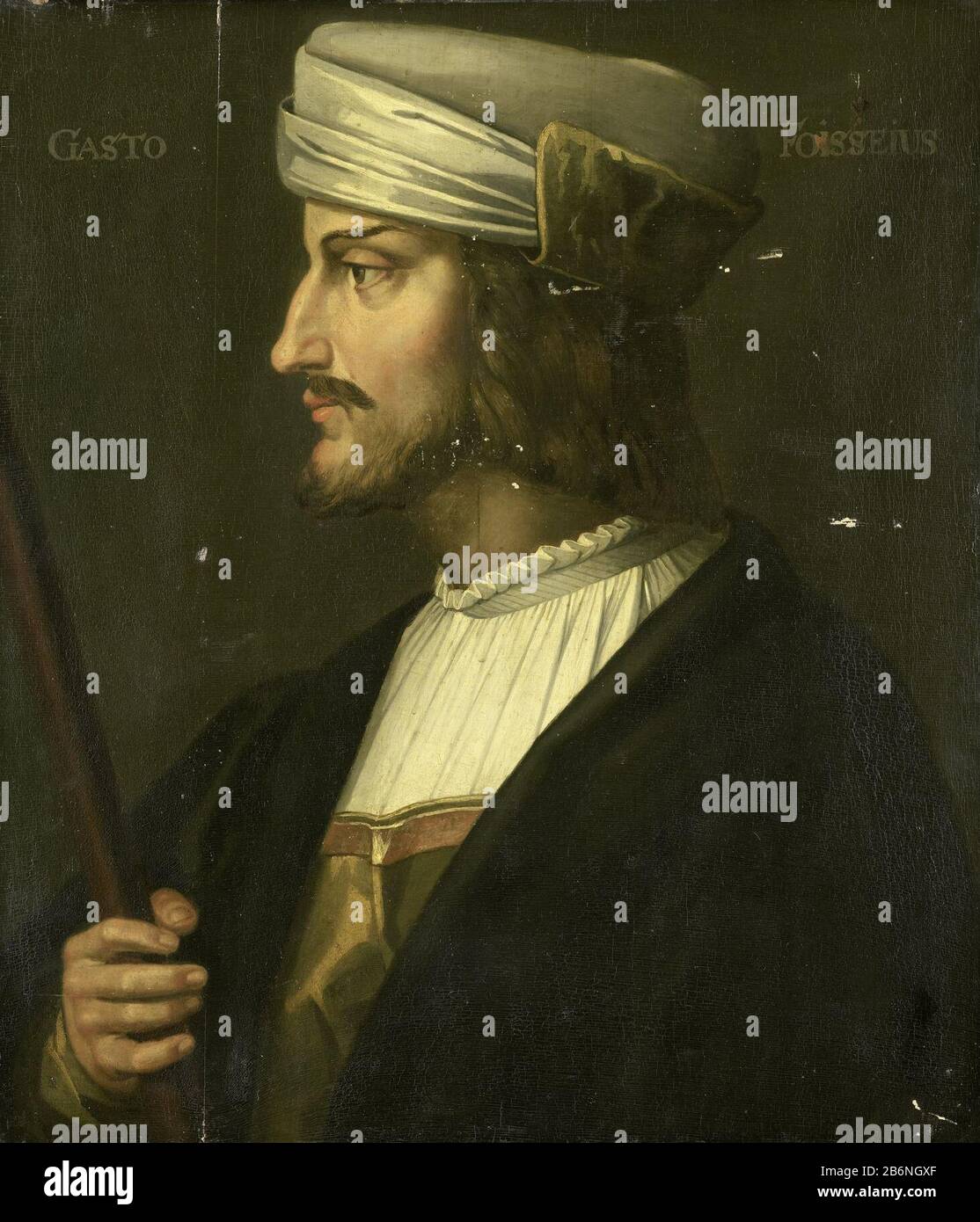 Gaston de Foix (1489-1512) Frans legeraanvoerder, SK-A-504  Portrait of Gaston de Foix (1489-1512), French military leader. Bust in profile to the left. Late copy to an unknown origineel. Manufacturer : painter: anonymous location manufacture: France Date: 1600 - 1799 Physical characteristics: oil on panel material: panel oil Dimensions: carrier: h 53.2 cm. B × 46 cm. D × 1.5 cm. external dimensions: 2.4 cm d. (Including carrier SK-L-3349.) Stock Photo