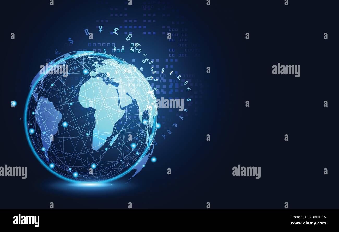Abstract Big data Communication Technology global digital ...