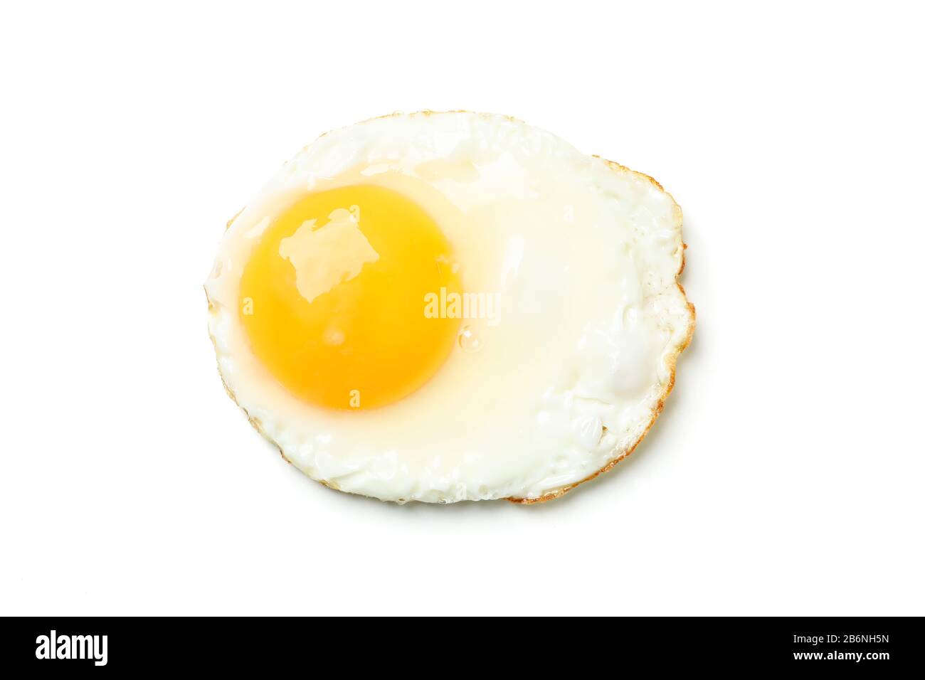Delicious fried egg isolated on white background Stock Photo - Alamy