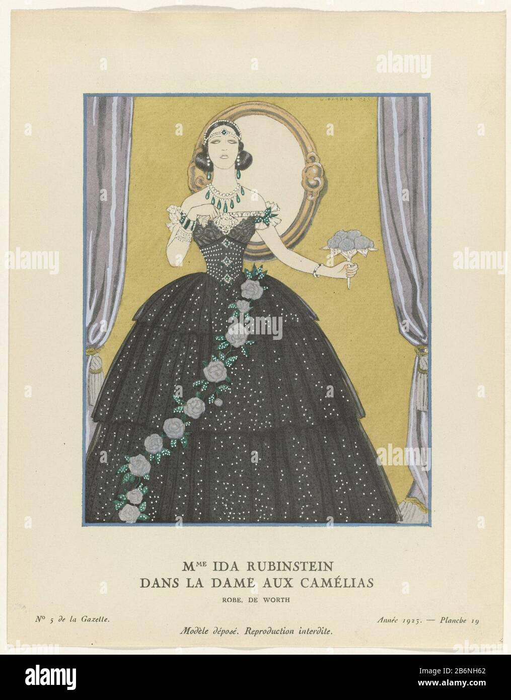 Actress Ida Rubinstein In A Play For La Dame Aux Camelias By Alexandre Dumas Fils She Is Dressed In A Gown Of Worth Three Wrinkled Skirt With Stripes And Adorned With A Actress Ida Rubinstein In A Play For La Dame Aux Camelias By Alexandre Dumas Fils She Is Dressed In A Gown Of Worth Three Wrinkled Skirt With Stripes And Adorned With A