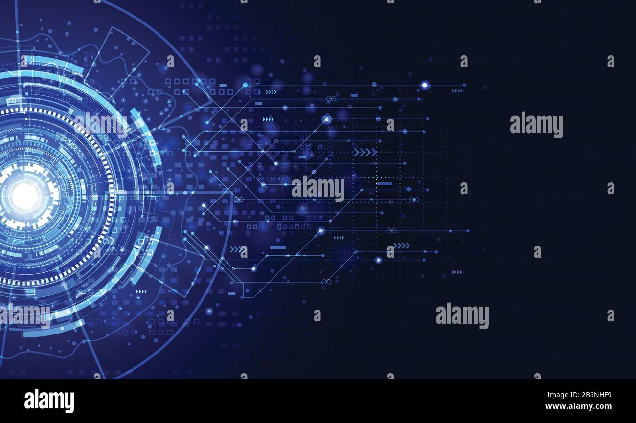 Modern Abstract technology concept communication circle digital ...