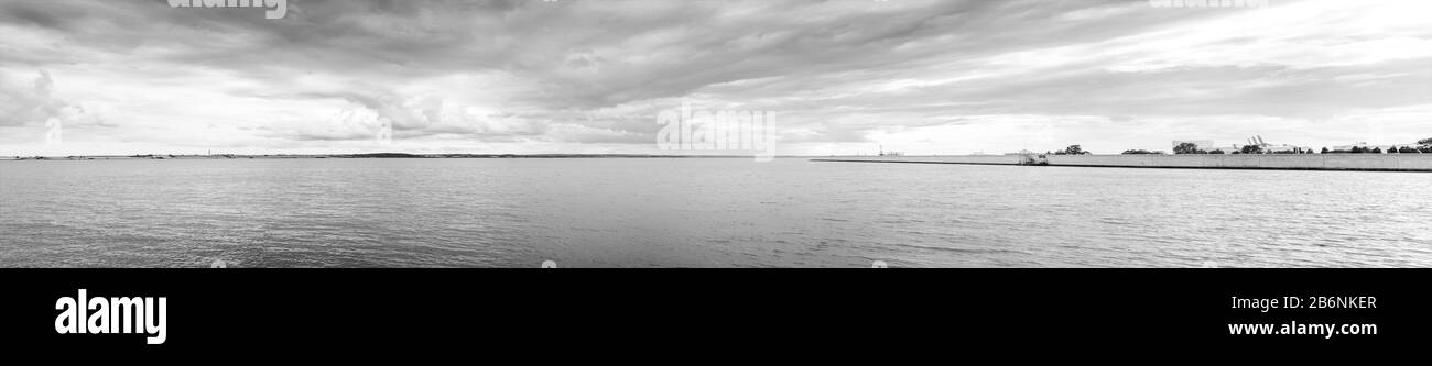 Scenic nature seascape landscape aerial Black