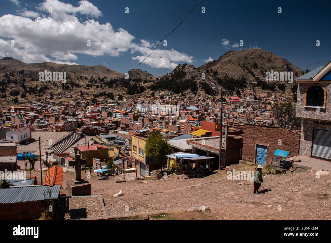 Copacabana city, Bolivia Stock Photo