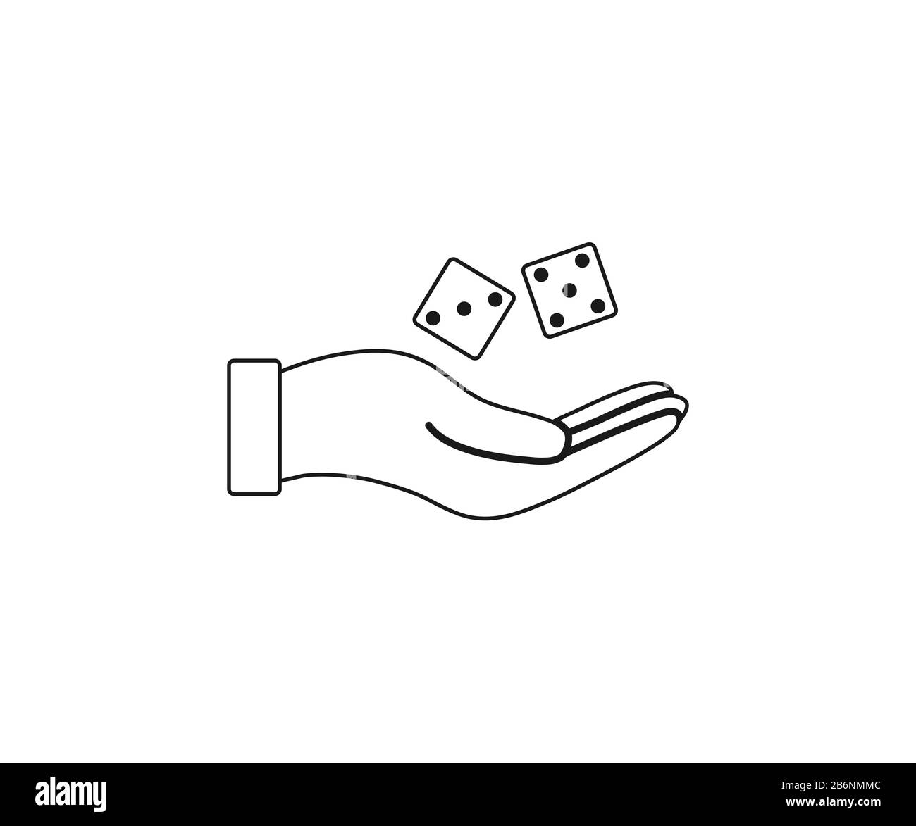 Hand throwing dice Stock Vector Images Alamy