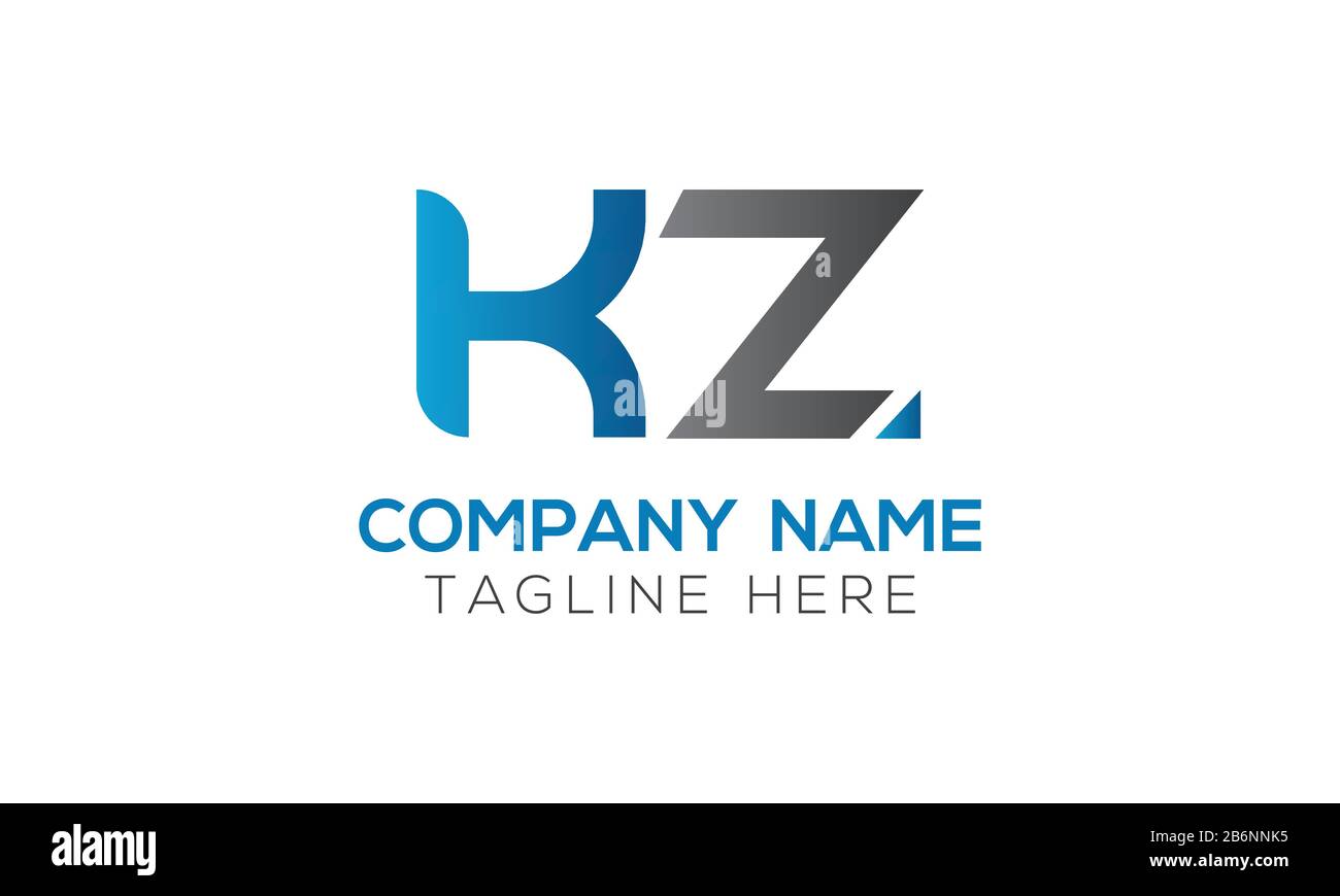 Initial ALphabet KZ Logo Design vector Template. Abstract Letter KZ ...